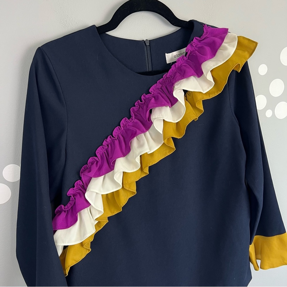 Storets Front Ruffle Flare Cuff Top - Picture 4 of 8